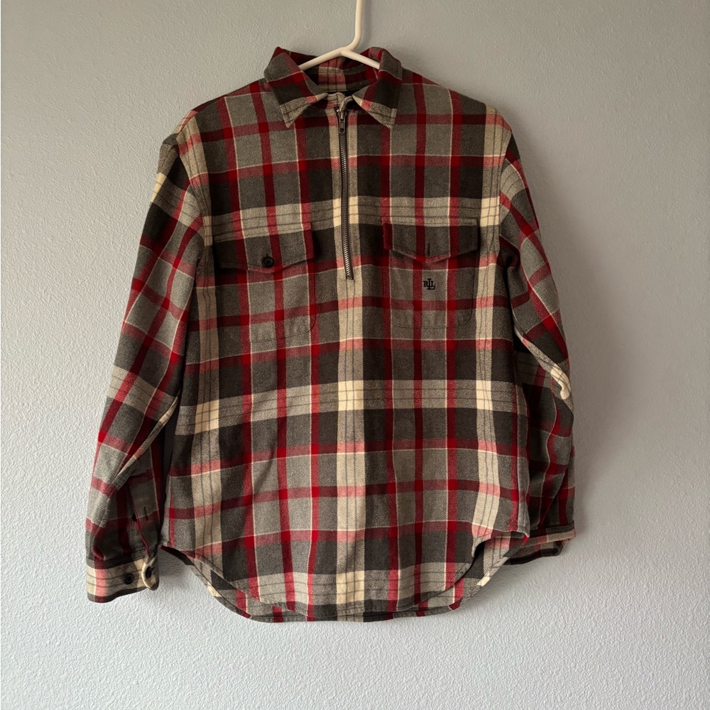 Plaid Button-Up Shirt